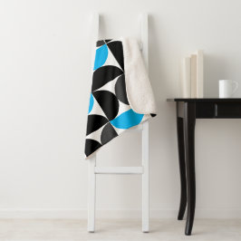 Mittelalterliche Moderne Schwarz Blau und Grau Sherpadecke