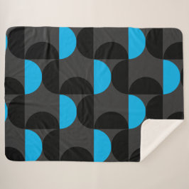 Mittelalterliche Moderne Schwarz Blau und Grau Sherpadecke