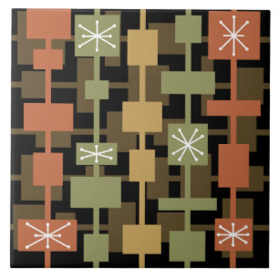 Mittelalterliche Moderne Schwarze mehrfarbig Fliese