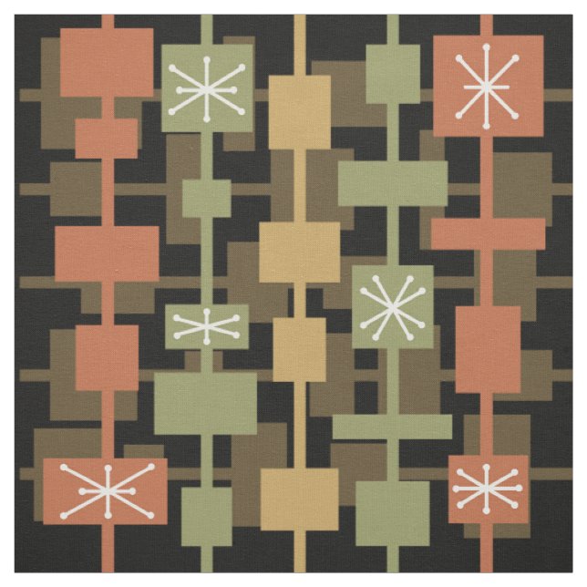 Mittelalterliche Moderne Schwarze mehrfarbig Stoff (Muster)