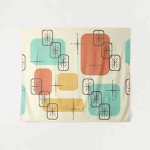 Mittelalterliche Moderne Sputnik mehrfarbig 1 Wandteppich