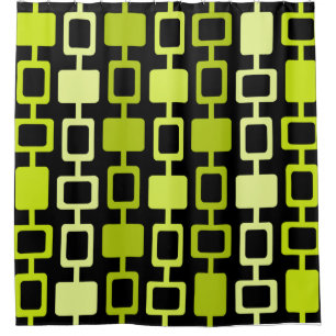 Mittelalterliche, moderne Square Columns Black Cha Duschvorhang