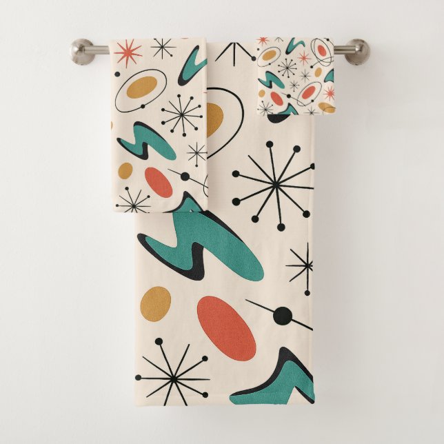 Mittelalterliche moderne Sternenmuster Badhandtuch Set (Insitu)