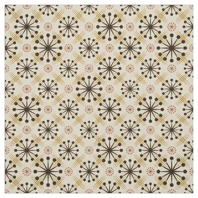 Mittelalterliche Moderne Sternexplosion Brawn Clay Stoff (Muster)