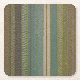 Mittelalterliche, moderne, verschmutzte Streifen d Rechteckiger Pappuntersetzer