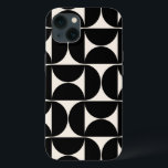 Mittelalterliche moderne Vintage Muster Schwarz/We Case-Mate iPhone Hülle<br><div class="desc">Retro Mid Century Modernes Muster - Abstrakte geometrische Formen - Minimalistisches Muster in schwarz und cremeweiß.</div>