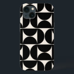 Mittelalterliche moderne Vintage Muster Schwarz/We Case-Mate iPhone Hülle<br><div class="desc">Retro Mid Century Modernes Muster - Abstrakte geometrische Formen - Minimalistisches Muster in schwarz und cremeweiß.</div>