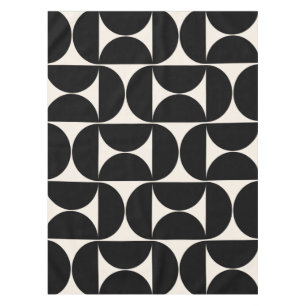 Mittelalterliche moderne Vintage Muster Schwarz/We Tischdecke