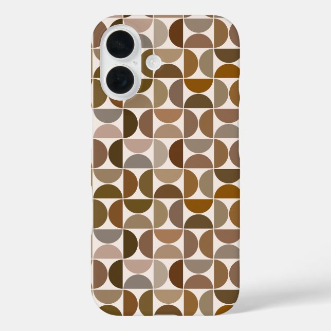Mittelalterliche Moderne Zeitkreise Browns+Cream Case-Mate iPhone Hülle (Rückseite)
