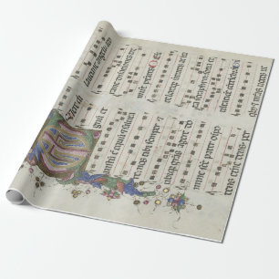 Mittelalterliche Musik illuminierte Handschrift Geschenkpapier