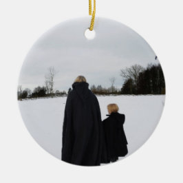 Mittelalterliche Mutter und Tochter Keramik Ornament