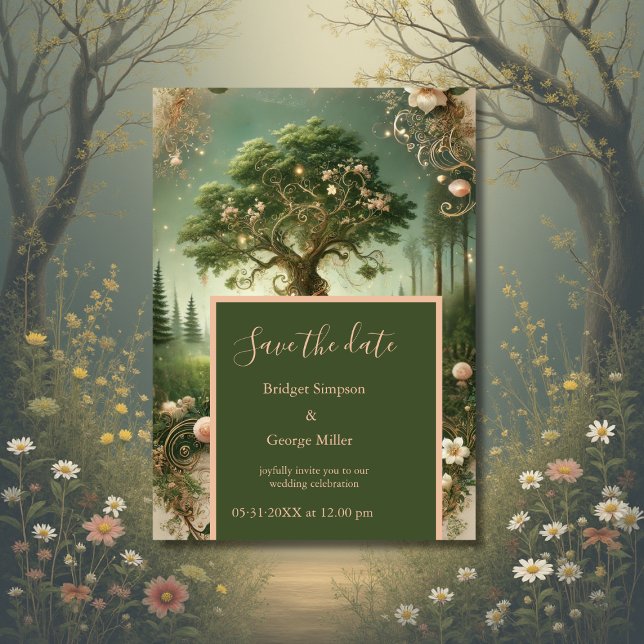 Mittelalterliche mystische Fantasie Save the Date  Einladung (Von Creator hochgeladen)