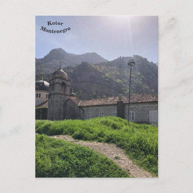 Mittelalterliche orthodoxe Kirche, alter Kotor, Mo Postkarte (Vorderseite)