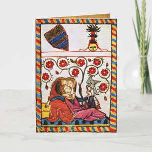 MITTELALTERLICHE PARCHIERUNG DER ETERNAL-LIEBE FEIERTAGSKARTE