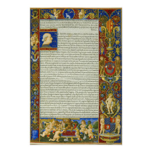 Mittelalterliche Renaissance Altes Buch Sforza Mai Poster