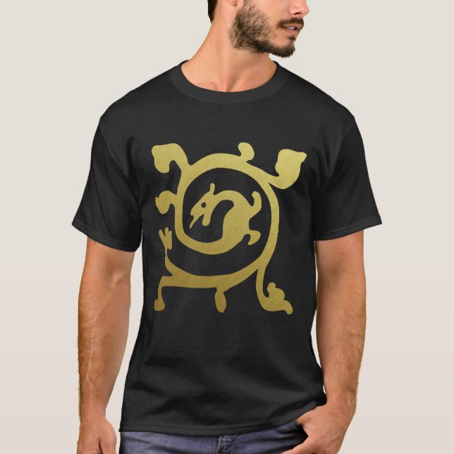 Mittelalterliche Renaissance Herald Dragon Metalli T-Shirt (Vorderseite)
