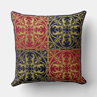 Mittelalterliche Renaissance Herald Lion Leopard M Kissen