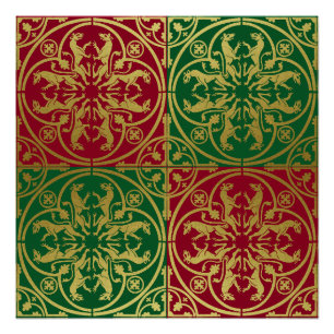 Mittelalterliche Renaissance Herald Lion Leopard M Poster