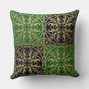 Mittelalterliche Renaissance Heraldik Löwe Leopard Kissen