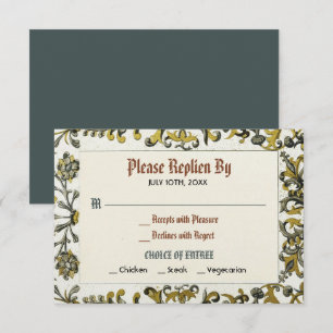 Mittelalterliche Renaissance Königliche Hochzeit A Einladung