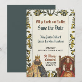 Mittelalterliche Renaissance-Königliche Hochzeit r Einladung