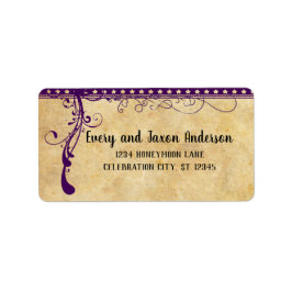 Mittelalterliche Renaissance-Pflaume - große Schif Adressaufkleber