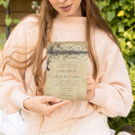 Mittelalterliche Renaissance Schwarze Funky Elegan Einladung