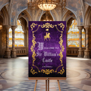 Mittelalterliche Renaissance Willkommensschild Pos Poster