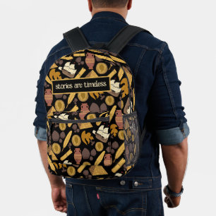 mittelalterliche Retro-Moderne Vintage-Geschichte Bedruckter Rucksack