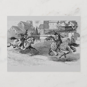 Mittelalterliche Ritter Burg Postkarte