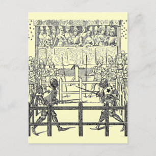 Mittelalterliche Ritter Burg Postkarte