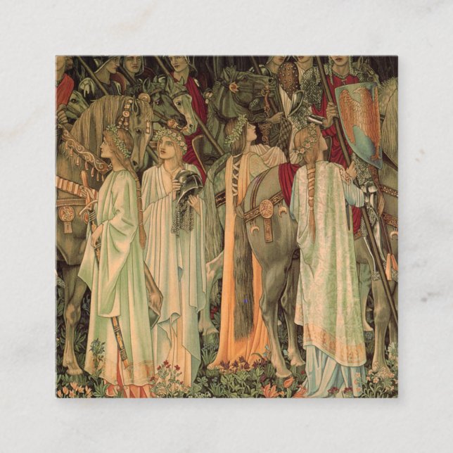 Mittelalterliche Ritter des Runden Tisches Begleitkarte (Vorderseite)