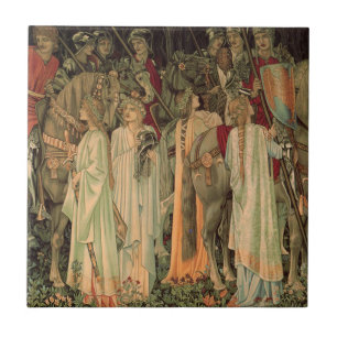 Mittelalterliche Ritter des Runden Tisches Fliese