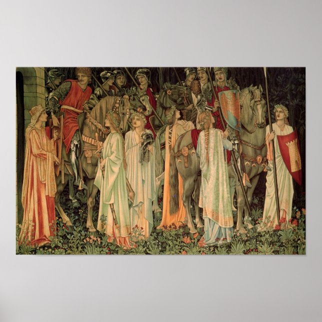 Mittelalterliche Ritter des Runden Tisches Poster (Vorne)