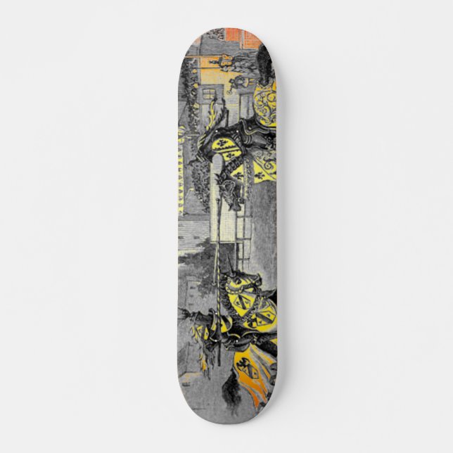 Mittelalterliche Ritter jouten Skateboard (Vorne)