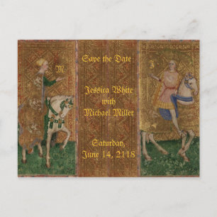Mittelalterliche Ritter-Renaissance-historische Ankündigungspostkarte