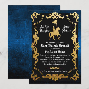 Mittelalterliche Ritter-Stechen-Hochzeitseinladung Einladung