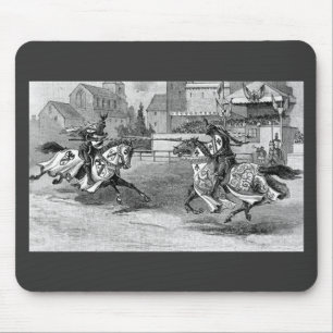 Mittelalterliche Ritter stechen Mauspad