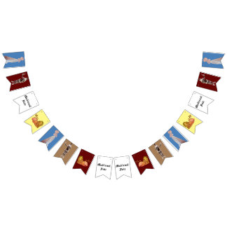 Mittelalterliche Ritter und Ladys - Jagdfahnen Wimpelkette