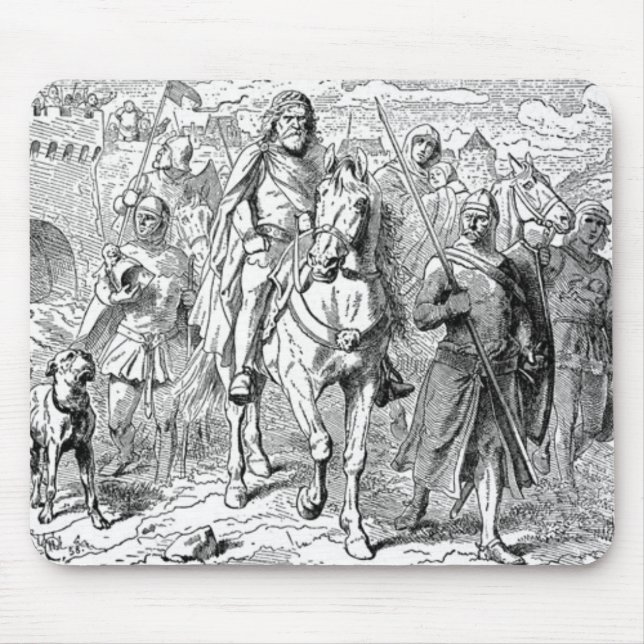 Mittelalterliche Rittermaus Mousepad (Vorne)