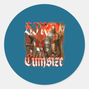 mittelalterliche Ritterrüstung Castlecore Renaissa Runder Aufkleber