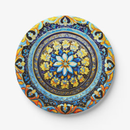 Mittelalterliche römisch-italienische Majolika Pappteller