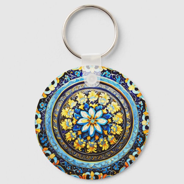 Mittelalterliche römisch-italienische Majolika Schlüsselanhänger (Vorderseite)