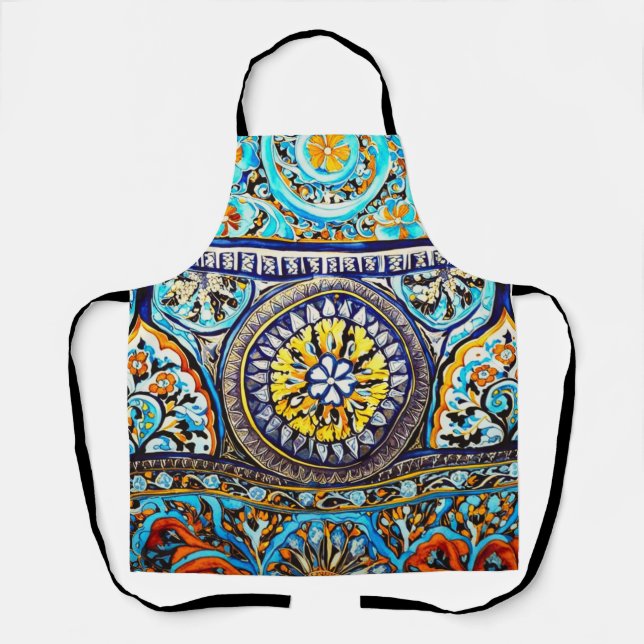 Mittelalterliche römisch-italienische Majolika Schürze (Vorderseite)