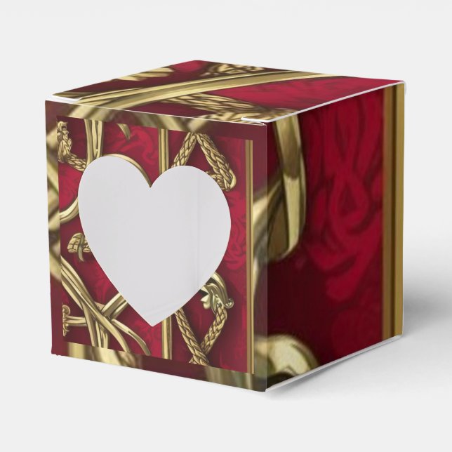 mittelalterliche rote und rote geschenkschachtel (Vorderseite)