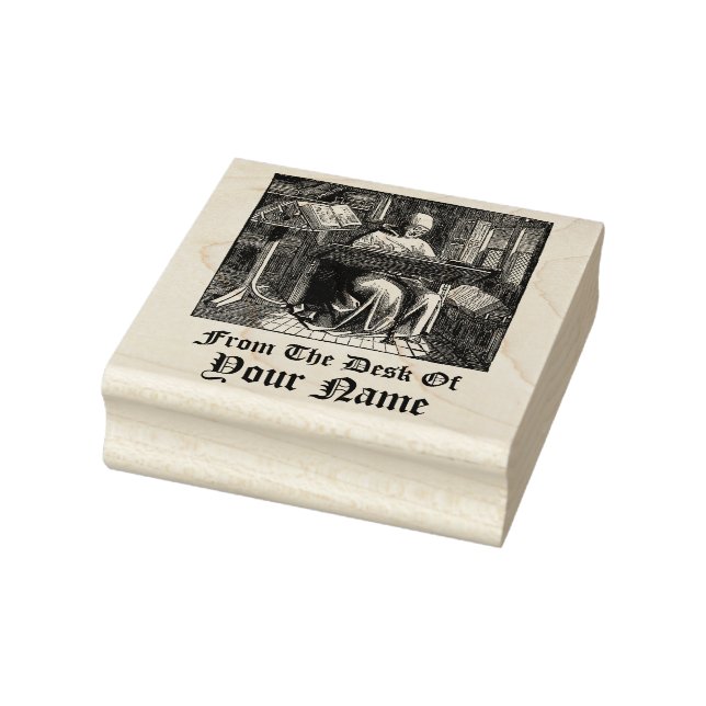 Mittelalterliche Schriptorium Monk Template Gummi  Gummistempel (Stempel)