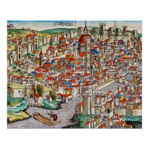 mittelalterliche Sehenswürdigkeit von Florenz in I Poster