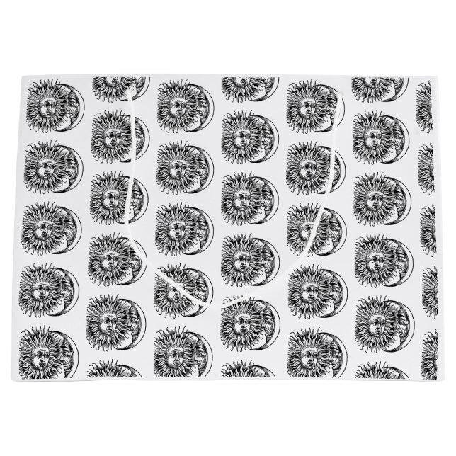 Mittelalterliche Sonne und Mond Große Geschenktüte (Vorderseite)