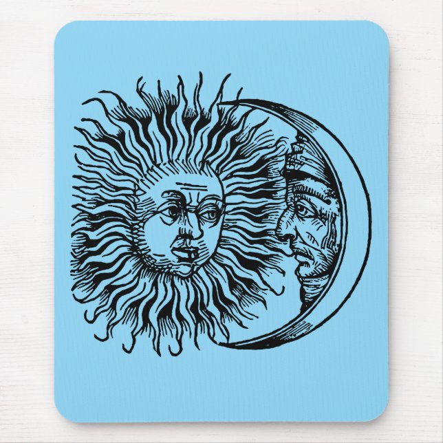 Mittelalterliche Sonne und Mond Mousepad (Vorne)