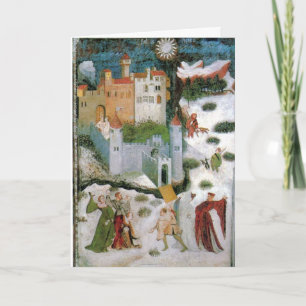 Mittelalterliche Sonnenwende-Karte Feiertagskarte